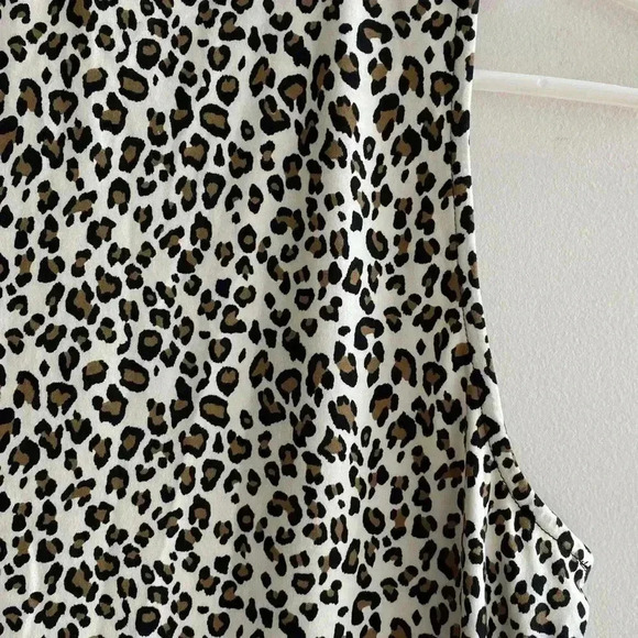 Gaze Cheetah Print Mock Neck Tank Top, Animal Print Shirt, Size Large - Picture 11 of 11